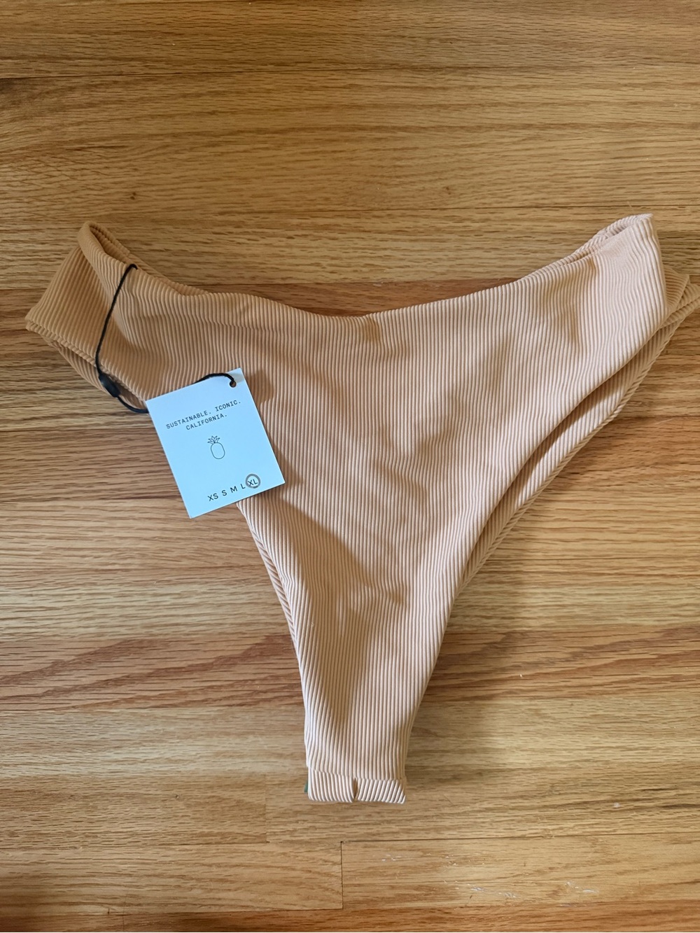 Skatie Nude Ribbed swim bottom